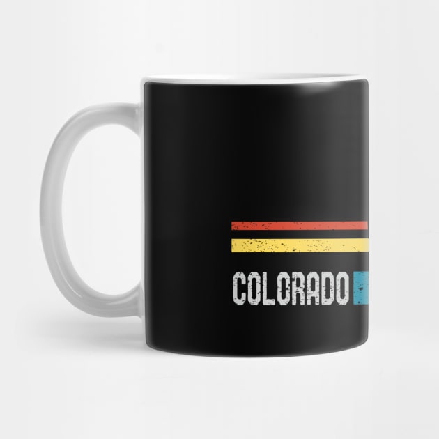 Retro Vintage Colorado 70s 80s Style Mountain Sunset by mrsmitful01